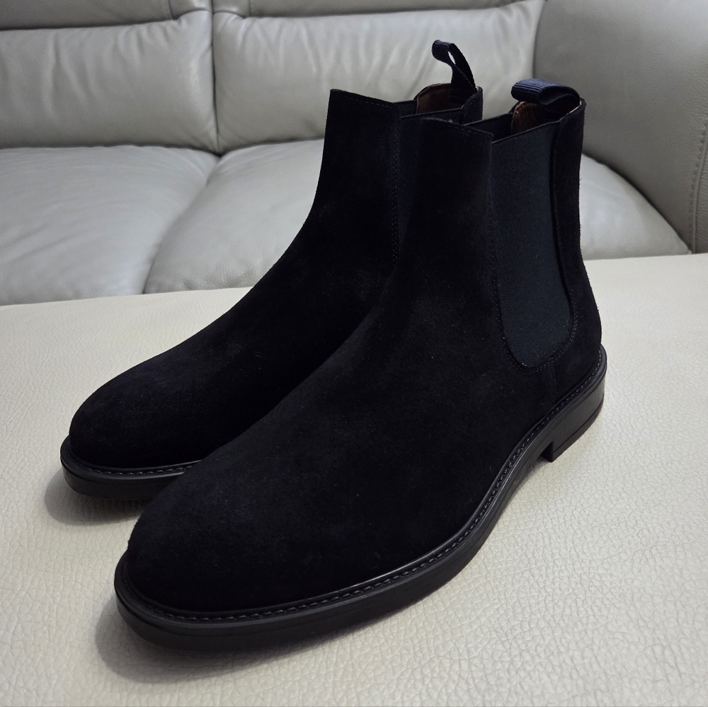 Massimo Dutti Men's Split Suede Chelsea Boots - Made In Portugal - EU 42/US 9